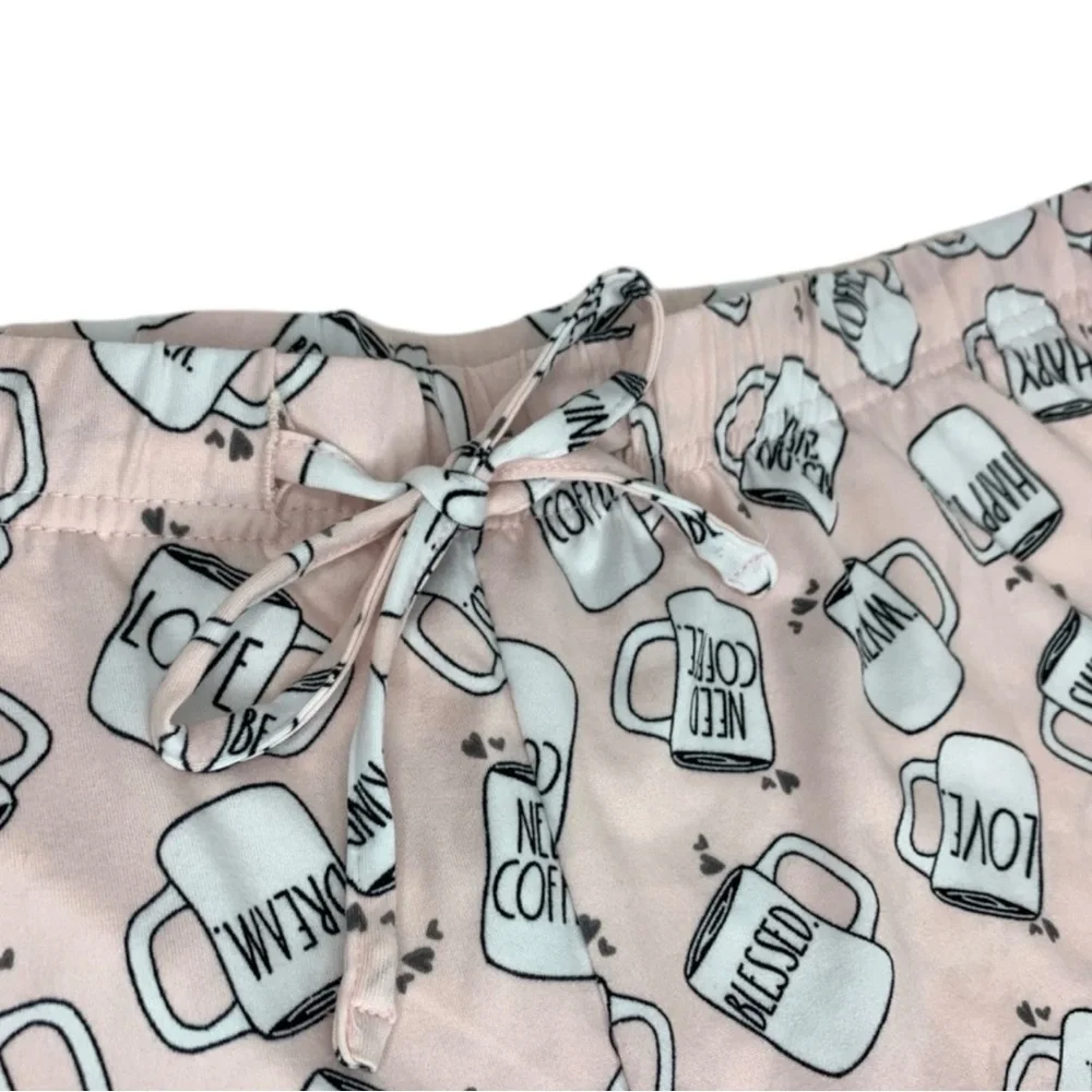 RAE DUNN Coffee Mug Print Sleep Shorts in Pink Size XL — SUPER SOFT!!! - Picture 6 of 13